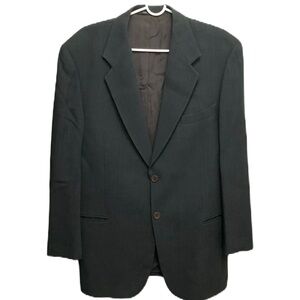 Vtg 70s Emporio Armani Italy Mens US 44 Wool Blazer Suit Jacket Sport Coat Green